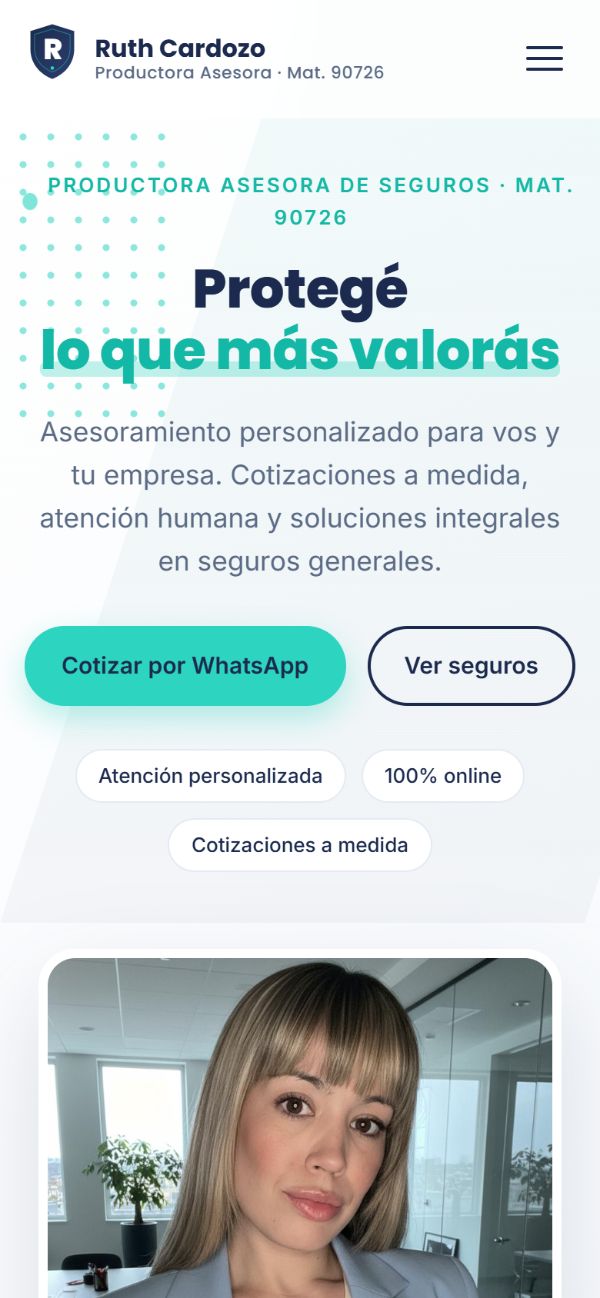 Sitio de Ruth Cardozo en el celular